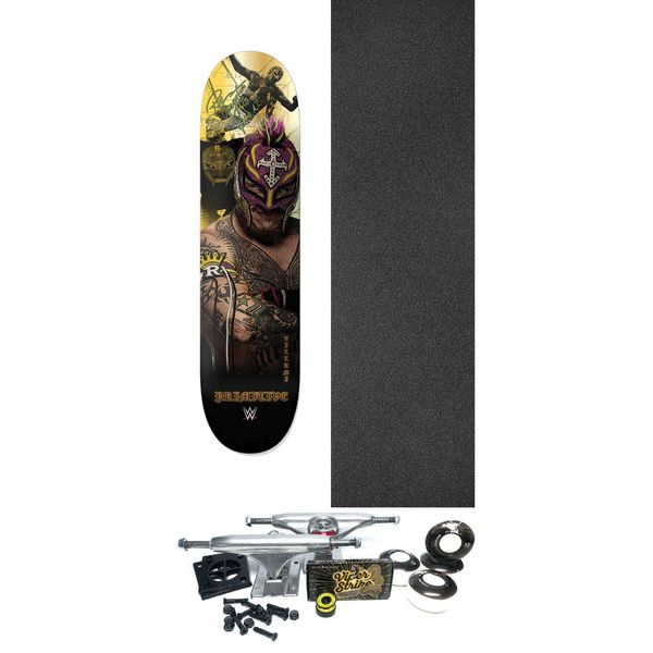 Primitive Skateboarding Franky Villani WWE Mysterio Skateboard Deck - 8.5" x 32" - Complete Skateboard Bundle